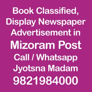 Mizoram Post ad Rates for 2023